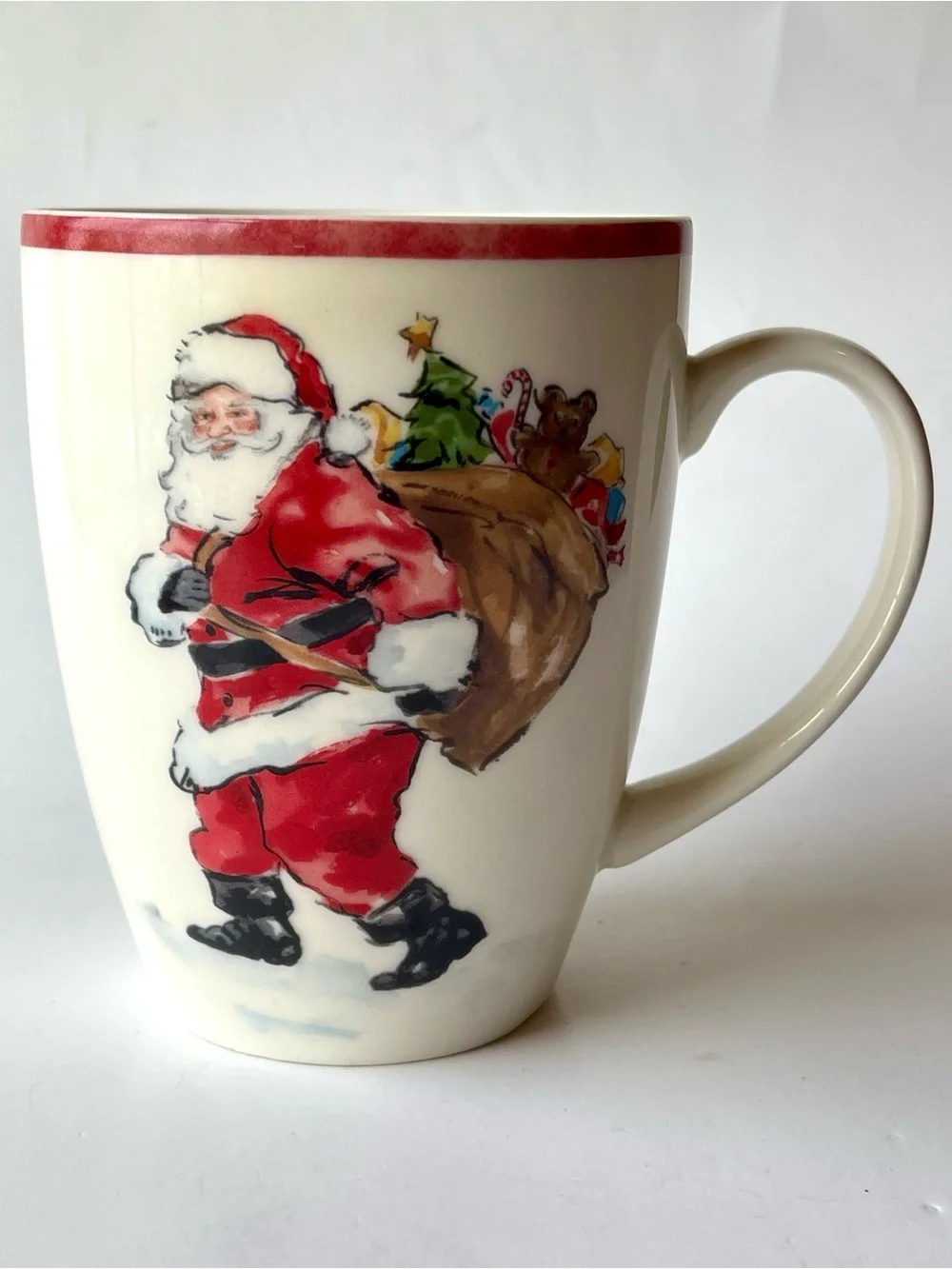 Pottery Barn Painted Santa Claus Mug- Discontinued